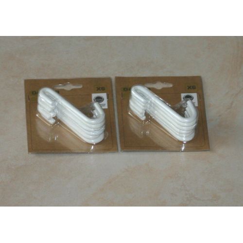 12 Crochets En S DELINIA Blanc