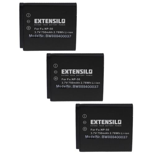 EXTENSILO 3x Batterie remplacement pour General Imaging GB-20 pour appareil photo (750mAh, 3,7V, Li-ion)