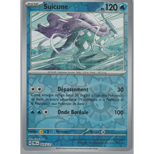 Carte Pokémon - Suicune - 024/131 - Reverse - Ev8,5 Evolutions Prismatiques