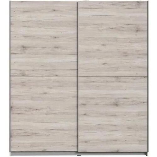 FINLANDEK Armoire de chambre ULOS style contemporain décor chene cendré clair - L 170,3 cm