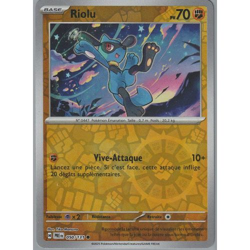 Carte Pokémon - Riolu - 050/131 - Reverse - Ev8,5 Evolutions Prismatiques