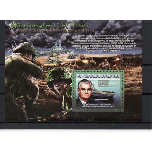 Guinée Timbre Guerre Du Vietnam