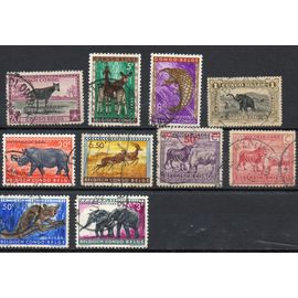 Congo Belge Timbres Animaux