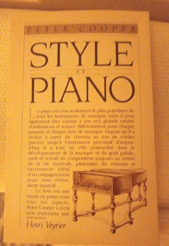 Peter Cooper Style Et Piano Livre