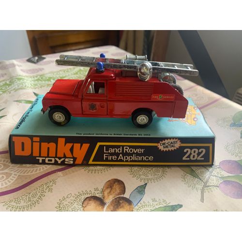Land Rover Pickup Pompiers Dinky Toys 282 Made In Gb Emballage D'origine-Dinky Toys