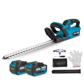 Yofidra-Taille-haies électrique Taille Haie longueur de la lame 510 mm, pas de la lame 15 mm,Avec 2 batteries et un chargeur