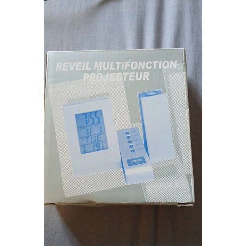 Réveil multifonction projecteur : heure, décompte, température, calendrier, alarme 12/24h,projecteur heure.