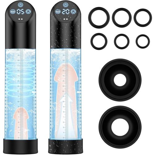Ipx7 Pump Sex Toys Male Masturbator To Enlarge With 6 Suction Levels, For With Set Of Rings And 2 Silicone Sockets Sex Toy For Men