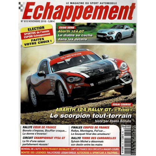Echappement N°615 Nov2018 : Abarth 124 Rally Gt + Terre