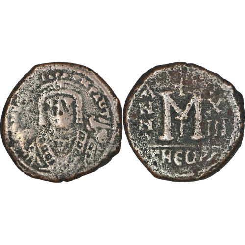 Byzance - Follis - Maurice Tibere - 594 Ad - Theoupolis - M, Anno X/Iii - ? - Bc.533 - 24-533