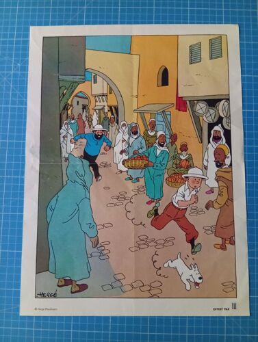 Tintin : Poster Publicitaire Lu - 1992