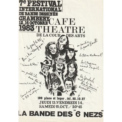 Affichette "La Bande Des 6 Nezs" - Festival Bd De Chambéry 1983