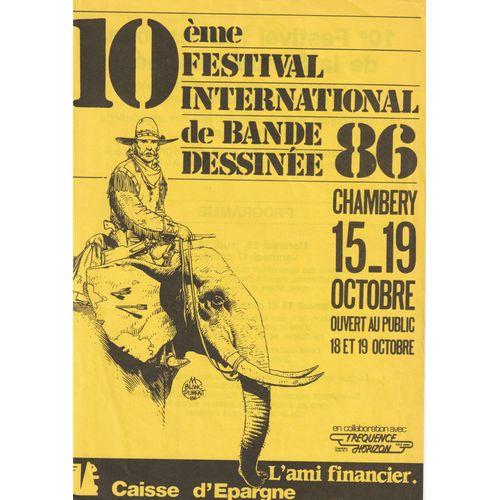 Michel Blanc-Dumont L: Affichette Du 10ème Festival Bd De Chambéry (1986)