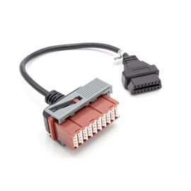 Vhbw Obd2 - Câble Adaptateur 30pin À 16pin Pour Appareil De Diagnostic Obd Adapté Aux Anciens Modèles Peugeot, Citroen, Groupe Psa Connecteur 30pin