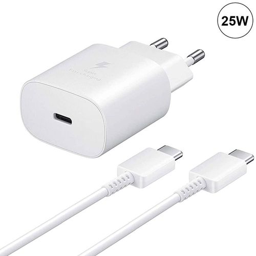 Chargeur Rapide 25w Usb-C + Câble Usb-C Vers Usb-C 1m Blanc Pour Google Pixel 8 / 8a / 8 Pro / 7 / 7a / 7 Pro / 6 / 6 Pro / 6a - E.F.Connection