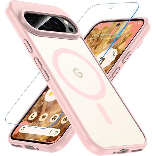 Magnétique Coque Google Pixel 9 Pro/Coque Google Pixel 9, [Avec Verre Trempé] Magnétique Coque Militaire Antichoc Protection [J2013]