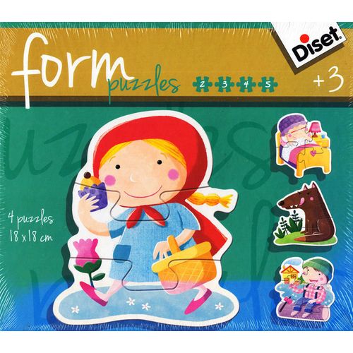4 Puzzles 18 X 18 Cm - Form Puzzles +3 Diset (Ref. 69943)