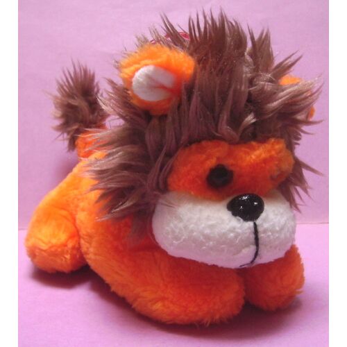 Figurine Peluche Lion Orange Et Blanc - Lgr 21 Cm - Prijsbreker Import / Belgium