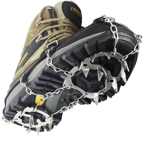 Crampons Pour Chaussures Avec 18 Pointes En Acier - L