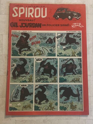 Spirou Hebdo N°962 - 19e Année - 1956 - Nouveau ! Gil Jourdan, Un Policier Signé : M. Tillieux - 