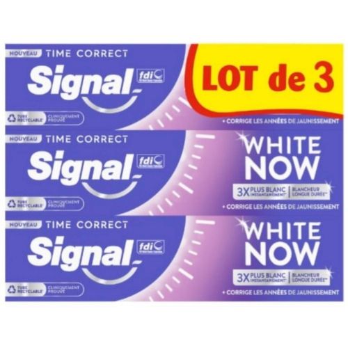 Dentifrice Time Correct White Now Signal 3x75ml 