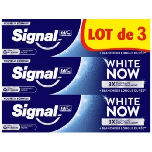Dentifrice Blancheur Longue Durée White Now Signal 3x75ml 