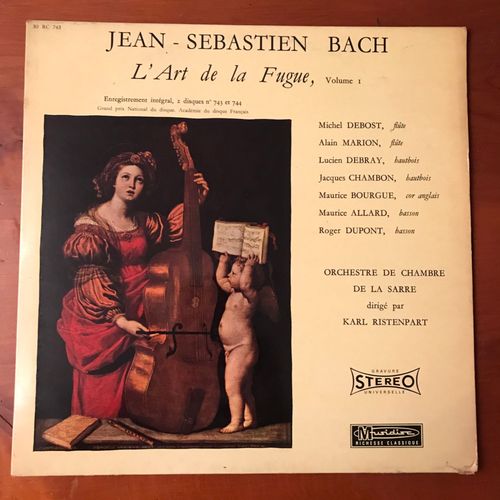 Bach : L'art De La Fugue Volume 1 - Orchestre De La Sarre - Karl Ristenpart
