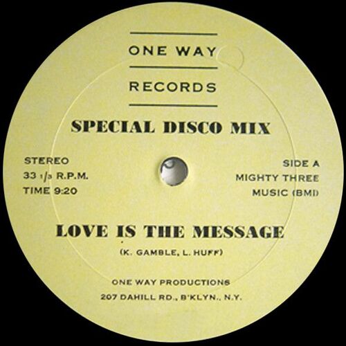 Maxi 45 Tours Vinyl Brooklyn Express – Love Is The Message – Vinyl (Silver Labels, 12", 33 ? Rpm, Stereo), 1982