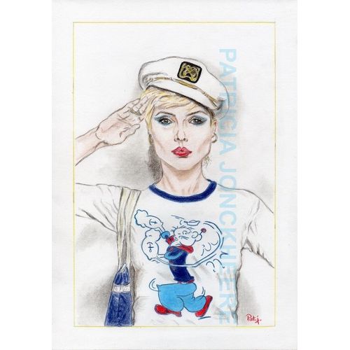 Debbie Harry Blondie T-Shirt Popeye Portrait Couleur