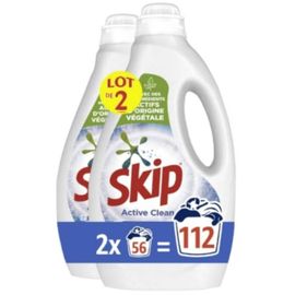 Lessive Liquide Active Clean SKIP 2x56 x112 lavages