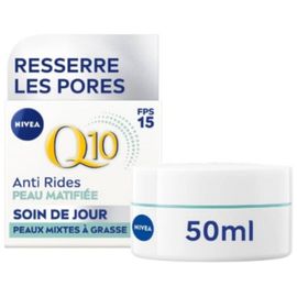 Soin Visage De Jour Texture Légère Q10 Anti-Rides Pores Resserrés Nivea 50ml 