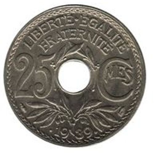 Pièce 25 Centimes France - 1939