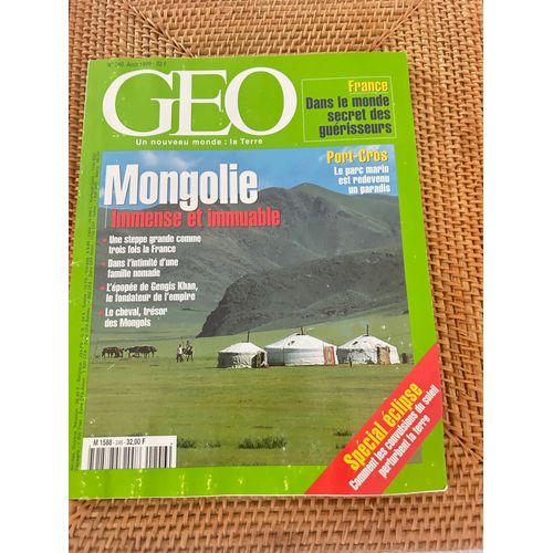 Geo Magazine N°246 Aout 1999 Mongolie
