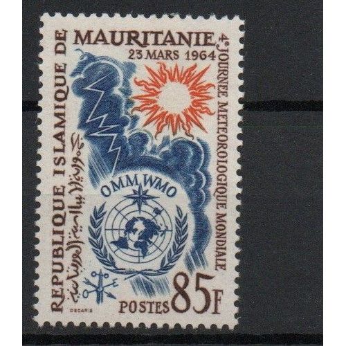 Mauritanie Timbre Journée Météorologique Mondiale 1964
