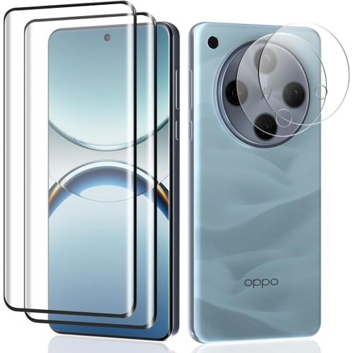 Lot 2 Films Écran + 2 Protections Lentille Pour Oppo Find X8 Pro ¿ Verre Trempé 9h, Anti-Rayures, Haute Transparence