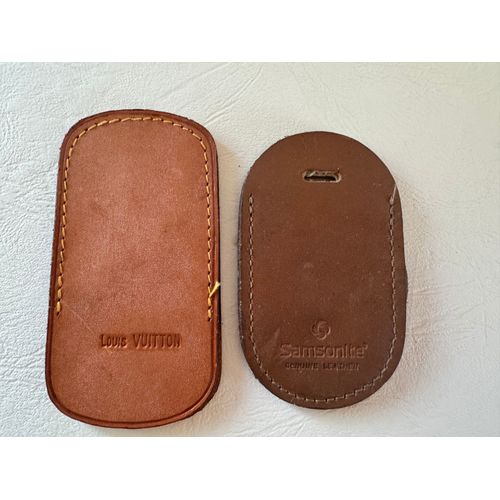 Etiquettes bagages cuir