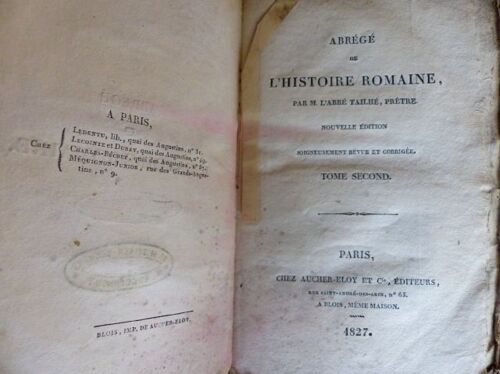 Abrégé De L'histoire Romaine -Tomes 1,2,3 Et 5 - 1827