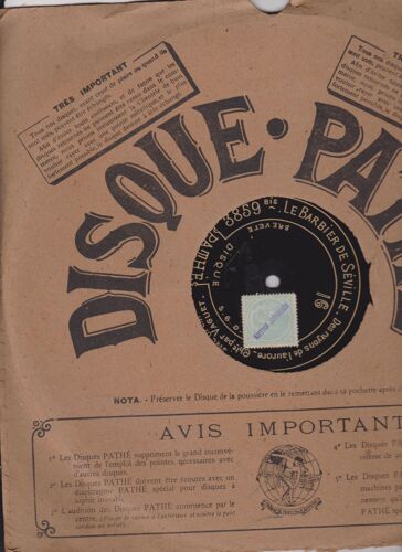 90/30 - 90 Rpm - Diamètre 30 Cm - Le Barbier De Seville Les Rayons De L'aurore Rossini - L'africaine L'air De Vasco De Gama Meyerbeer