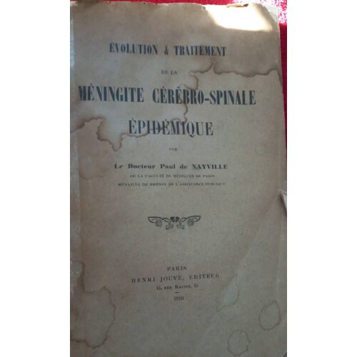 Évolution Et Traitement Méningite Cerebrospinal Épidémique Eedition 1910
