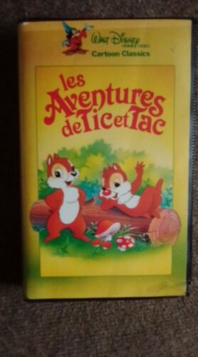 Vhs Disney (Les Aventures De Tic Tac Et Tac) 71 Mn - 1984 ....... Rare
