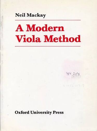 A Modern Viola Method , Neil Mackay, Oxford University Press, Partition