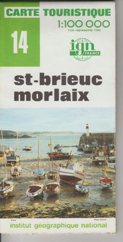 Carte Ign 1:100 000 Saint-Brieuc Morlaix 14