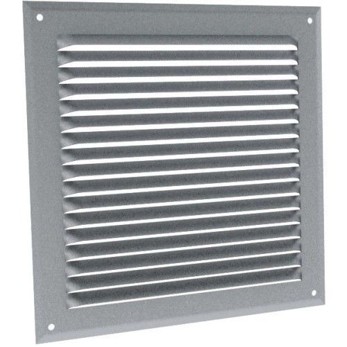 Grilles d'aération en applique à auvent à visser aluminium argent 210 x 210 mm ANJOS