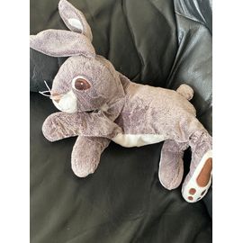 Doudou lapin gris et blanc ikea 30cm