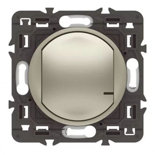 Interrupteur filaire connecté sans neutre avec option variateur Céliane with Netatmo 5W à 125W LED - titane sans plaque Ref 067771A