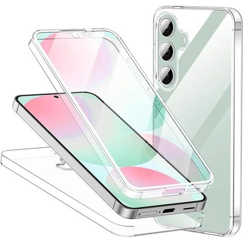 Coque pour Samsung Galaxy S25 - Coque Intégrale Protection 360 Antichoc Transparent Silicone+PC - E.F.Connection