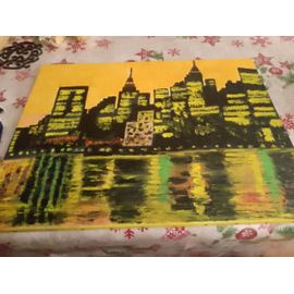 Tableau Original Paysage Urbain By Night