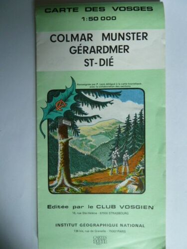 Carte Des Vosges Colmar Munster Gérardmer St-Dié Club Vosgien