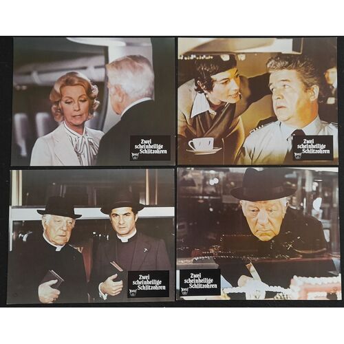 Jean Gabin - L'année Sainte * Film 1976 Jean Girault - 4 Photos Originales D'exploitation De Cinéma Allemande * Chaque Affiche De 30x24 Cm - Jean Gabin ; Danielle Darrieux ; Jean-Claude Brialy *