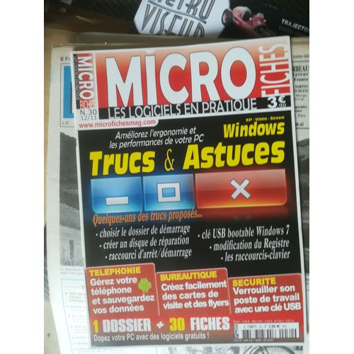 Micro Fiches 30 De 2012 Windows,Dvd,Screencast,Trucs Et Astuces